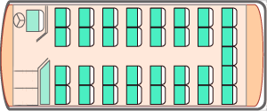 中型バス 33シート 座席表